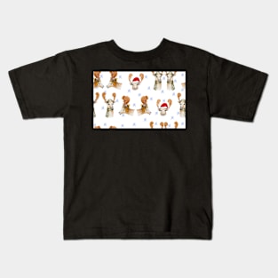 Christmas pattern design on watercolor and pencil Kids T-Shirt